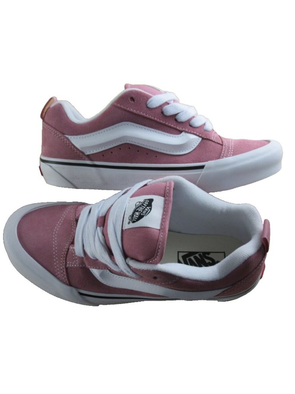 Vans Women's Knu Skool Color Theory Foxglove Pink White Suede shoes Size 7.5 - Picture 7 of 7
